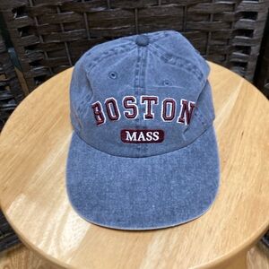 Boston Mass ball cap - adjustable strap - gray/maroon